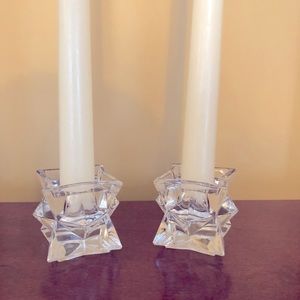 Crystal candle holders, set of 2